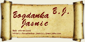 Bogdanka Jasnić vizit kartica